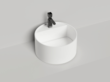 Раковина из литьевого мрамора Salini ARMONIA 130413G 45х45 накладная цвет белый без отверстий под смеситель